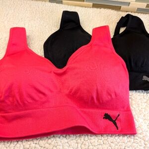 PUMA 2 Pack Seamless Sports Bra, Pink/Black, Med, NWOTNew without tags.